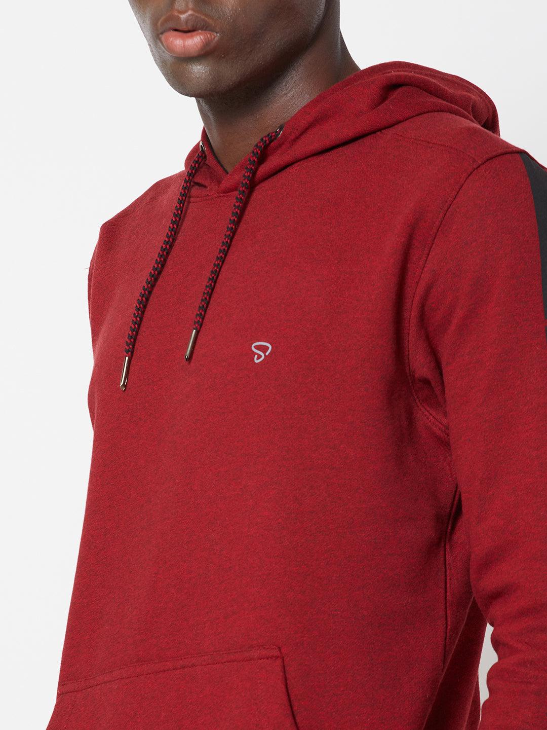 Sporto Men's Hoodie Sweatshirt - Red Jaspe