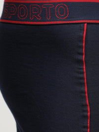 Sporto Men's Cotton Square Trunk (Pack Of 3) - Maroon + Navy + Charcoal