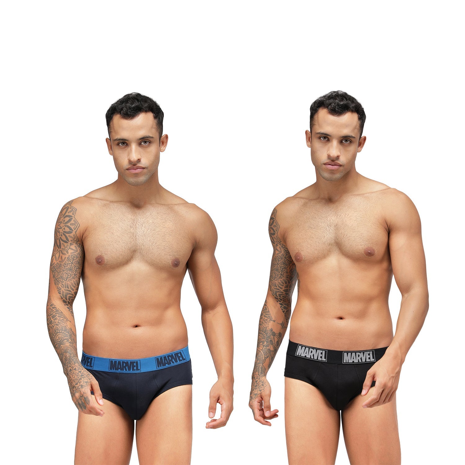 Men's Marvel Brief Pack of 2 - Black+Navy