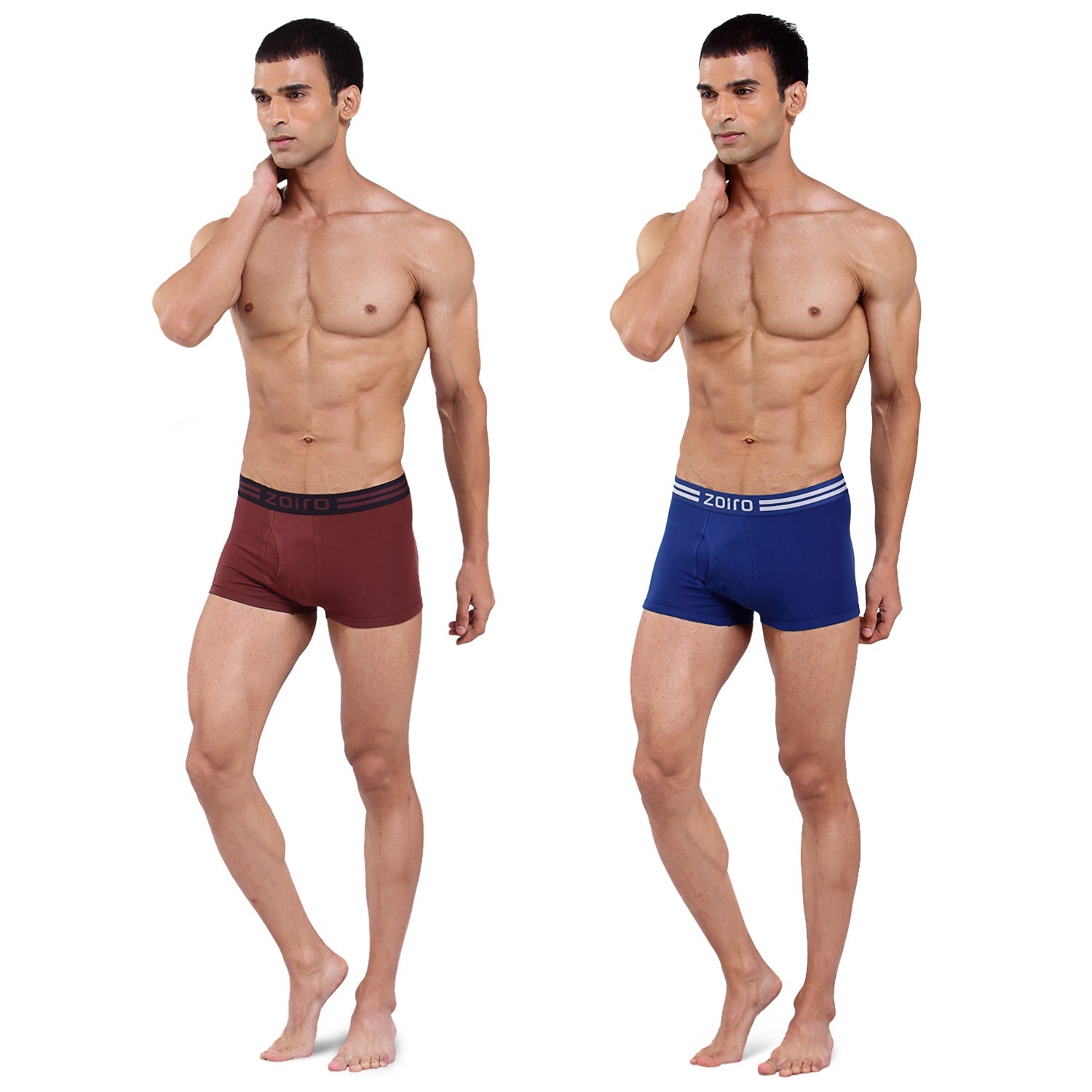 Men Soft Classic Trunk (Pack of 2) Bitter Chocolate+ Dark Blue