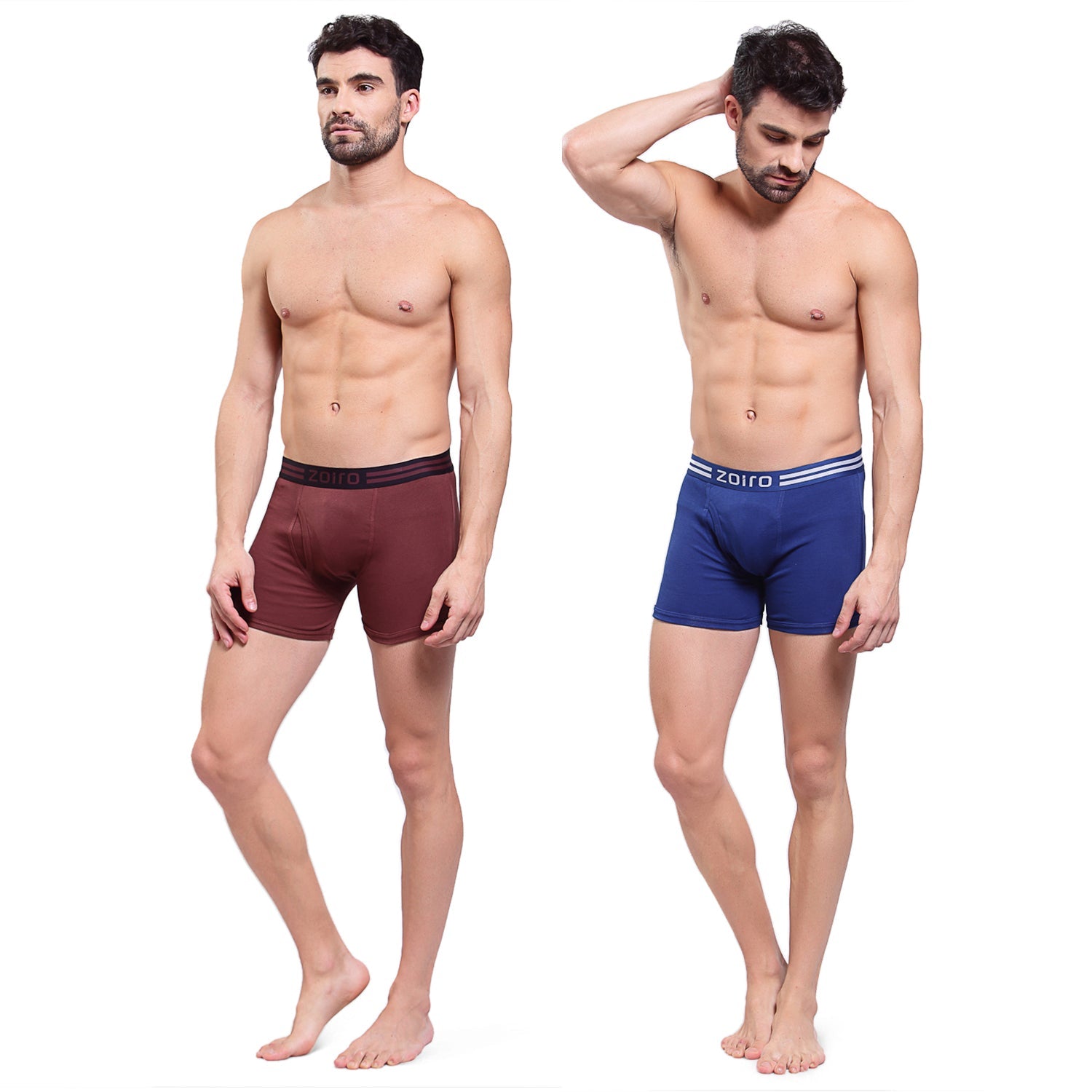 Men Soft Classic Trunk (Pack of 2) Bitter Chocolate+ Dark Blue