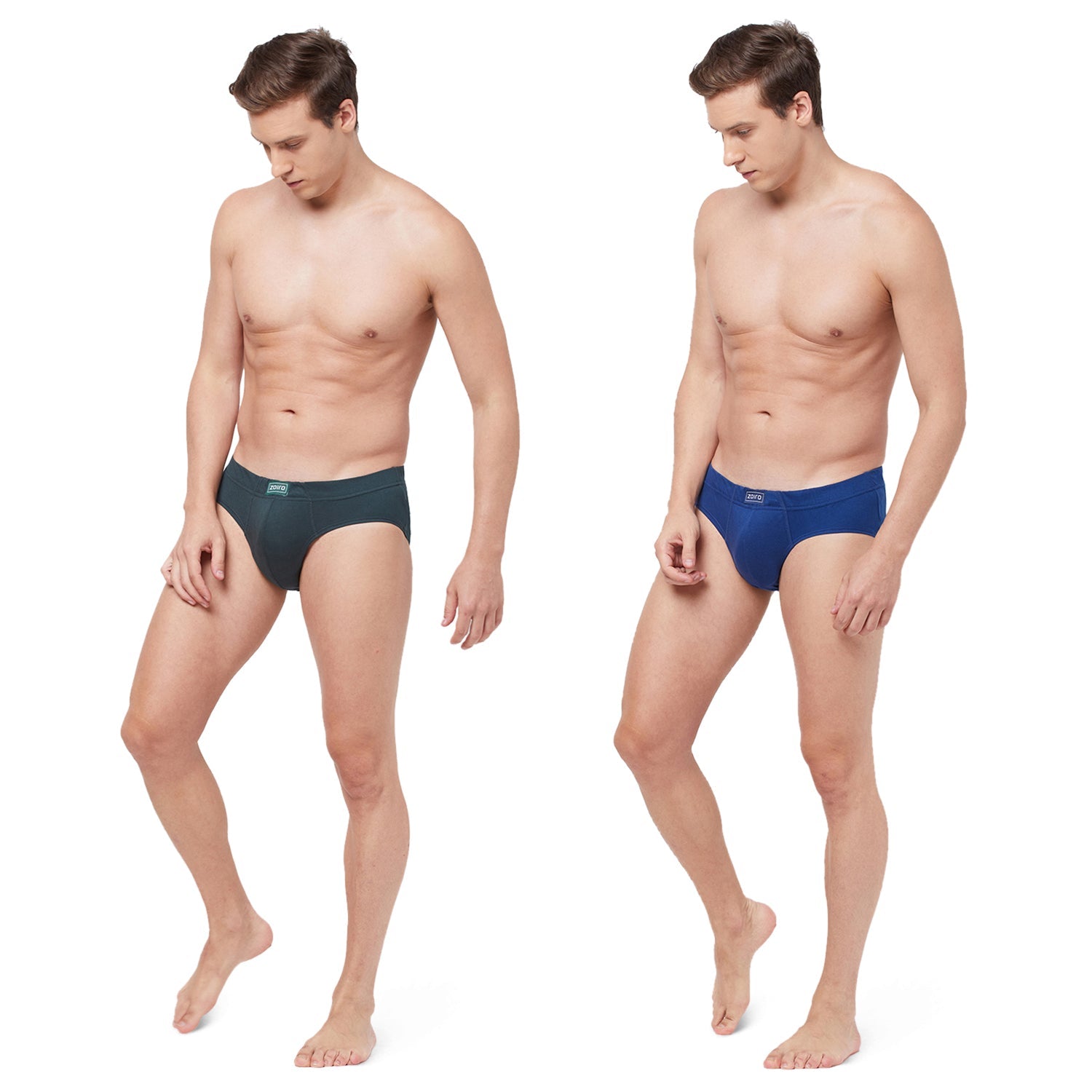 Zoiro Men's Soft Classics Brief (2-Pack) -  Grass Gables + Dark Blue