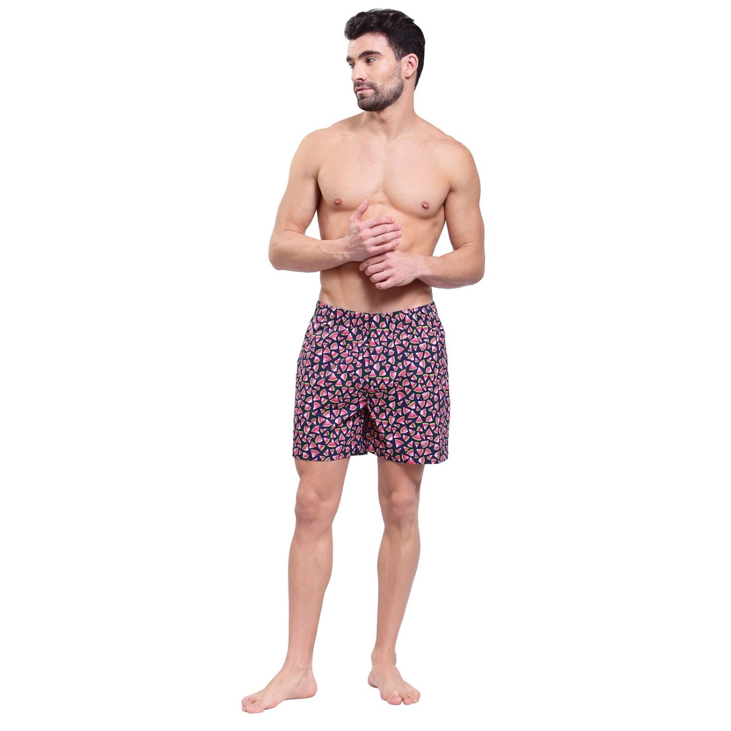 Men's Printed Boxer - Medieval Blue