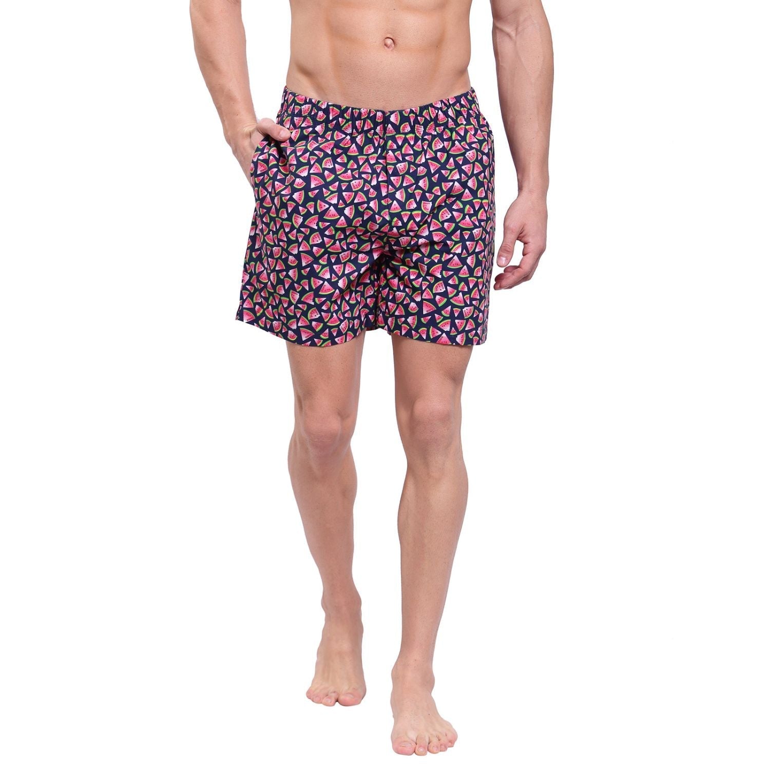 Men's Printed Boxer - Medieval Blue