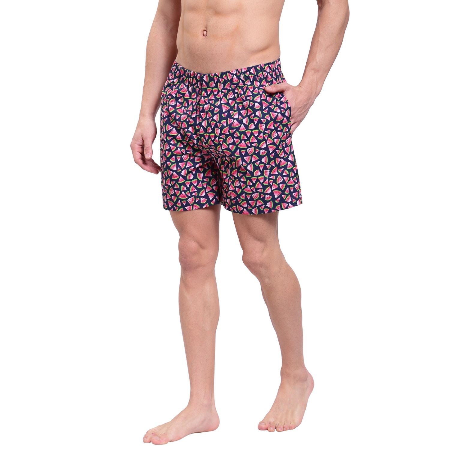 Men's Printed Boxer - Medieval Blue