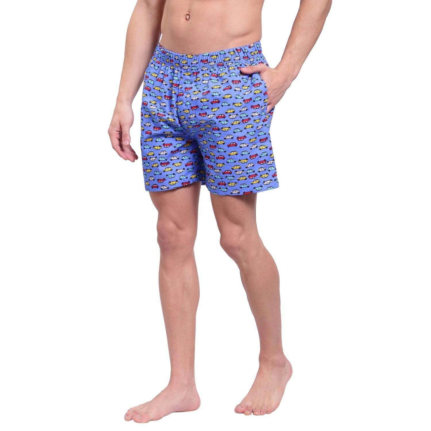 Men's Printed Boxer - Palace Blue