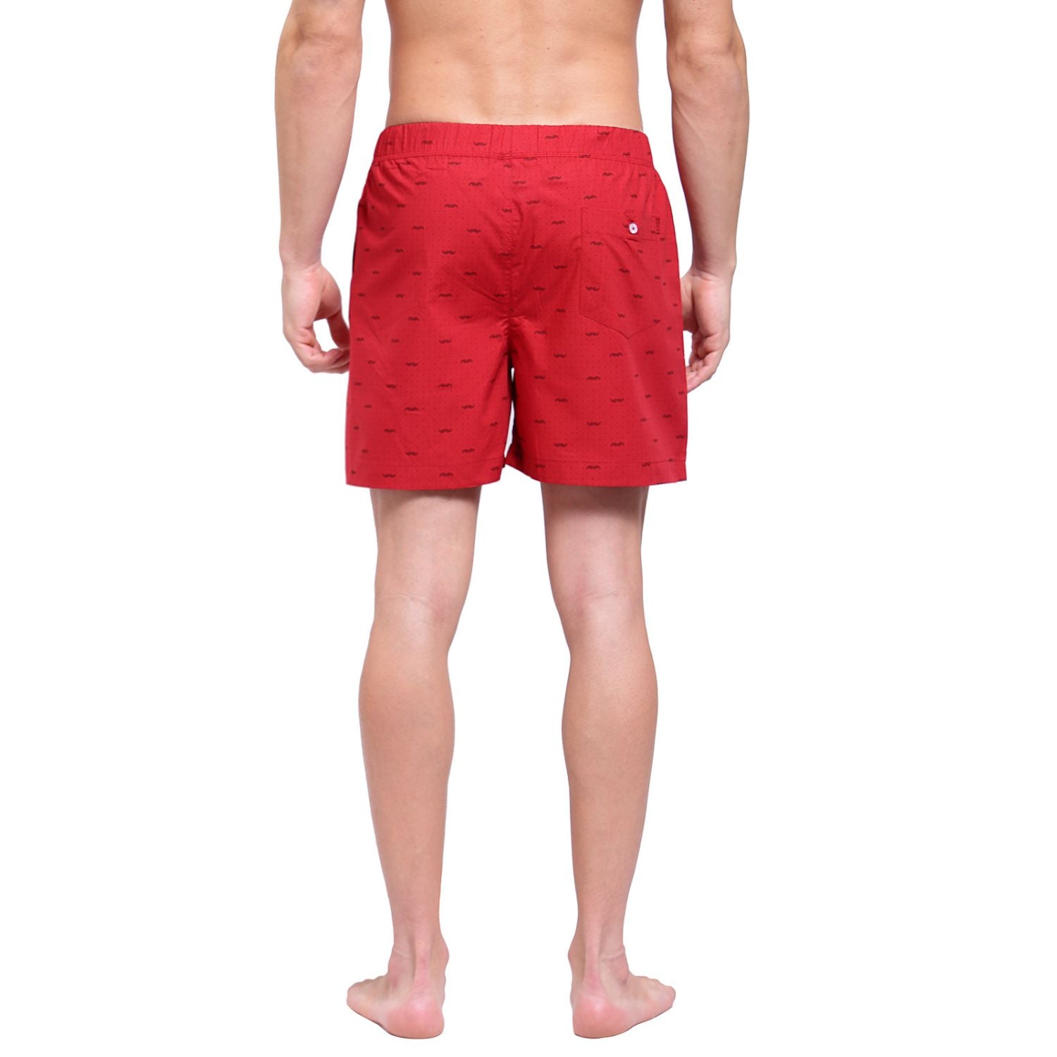 Men's Printed Boxer - Red