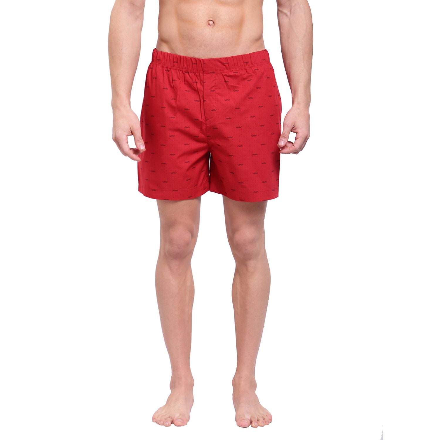 Men's Printed Boxer - Red