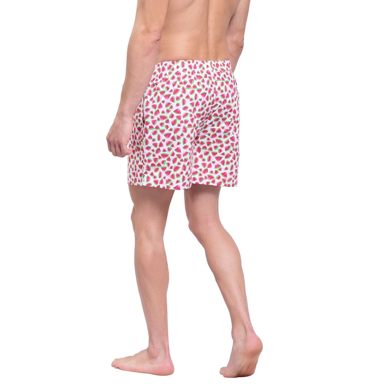 Men's Printed Boxer - White