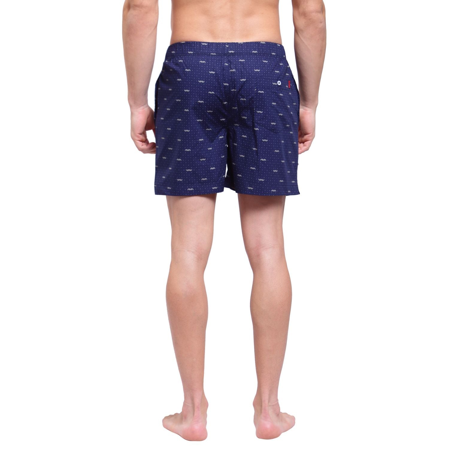 Zoiro Men's Cotton Printed Trends Boxer Navy