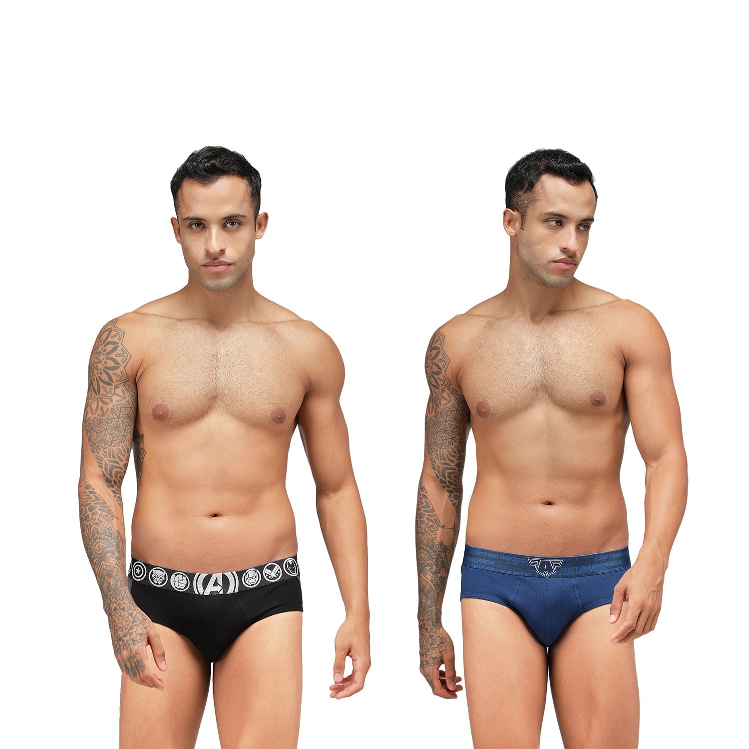 Men's Marvel Avengers Brief Pack of 2 - Black+Navy