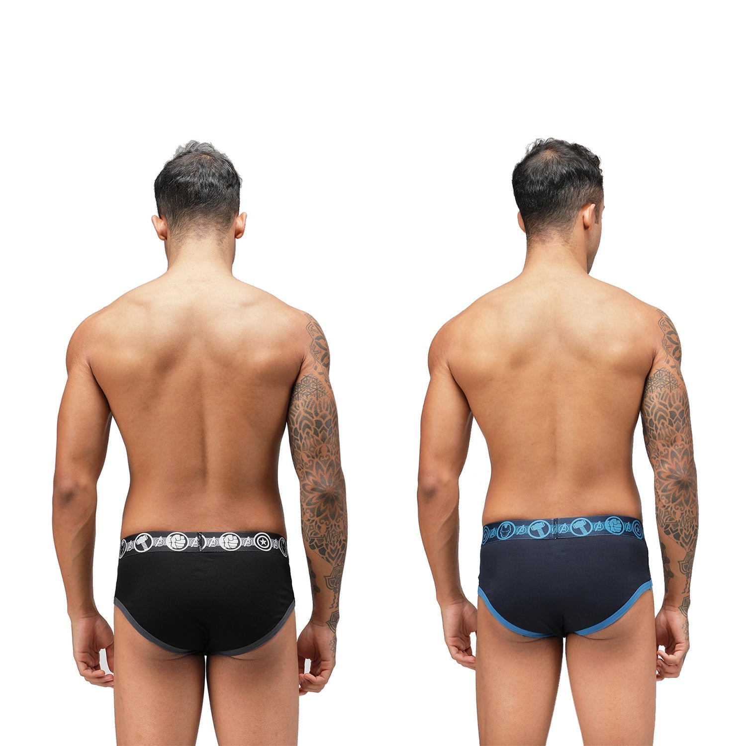 Men's Marvel Brief Pack of 2 - Black+Navy