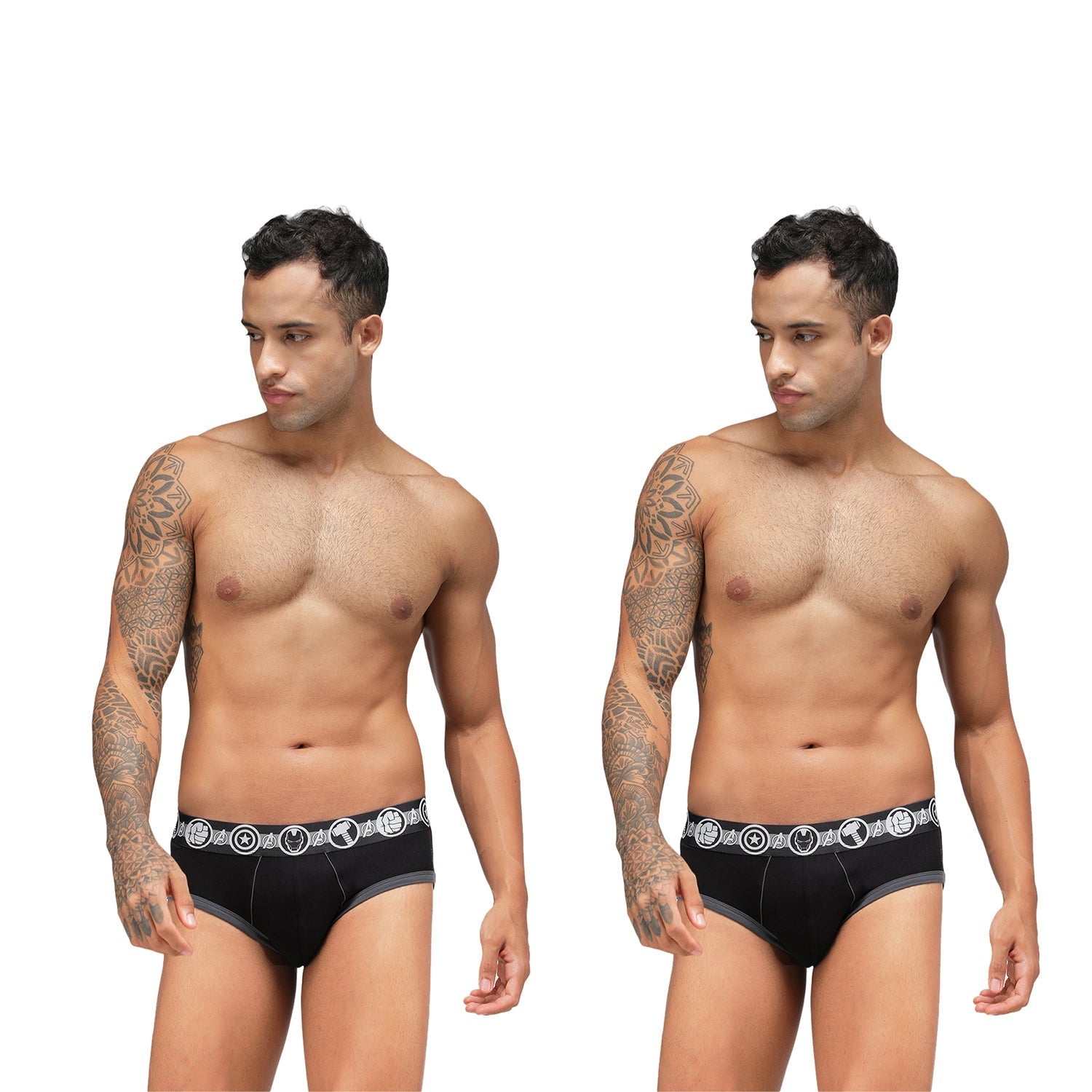 Men's Marvel Brief Pack of 2 - Black Black