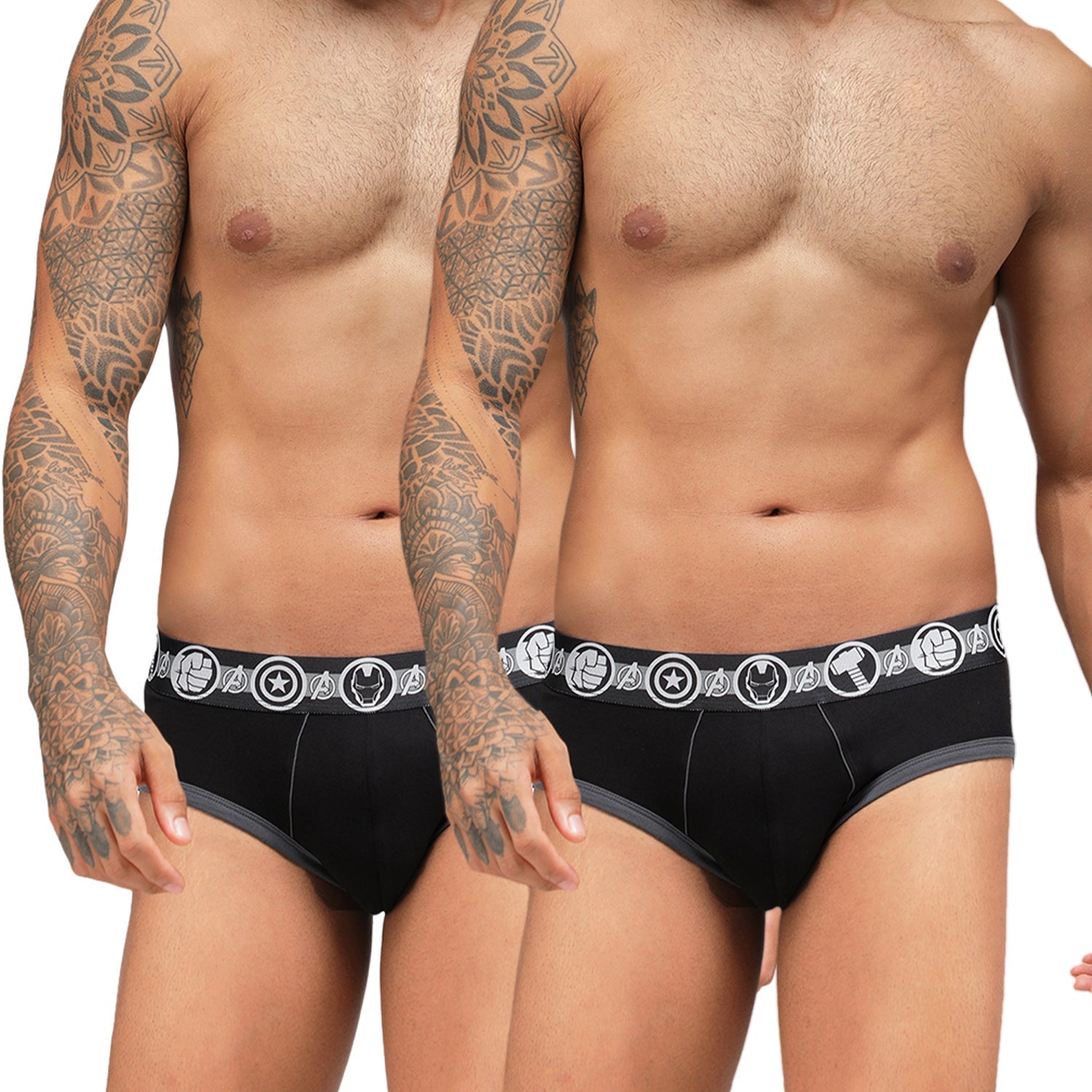 Men's Marvel Brief Pack of 2 - Black Black