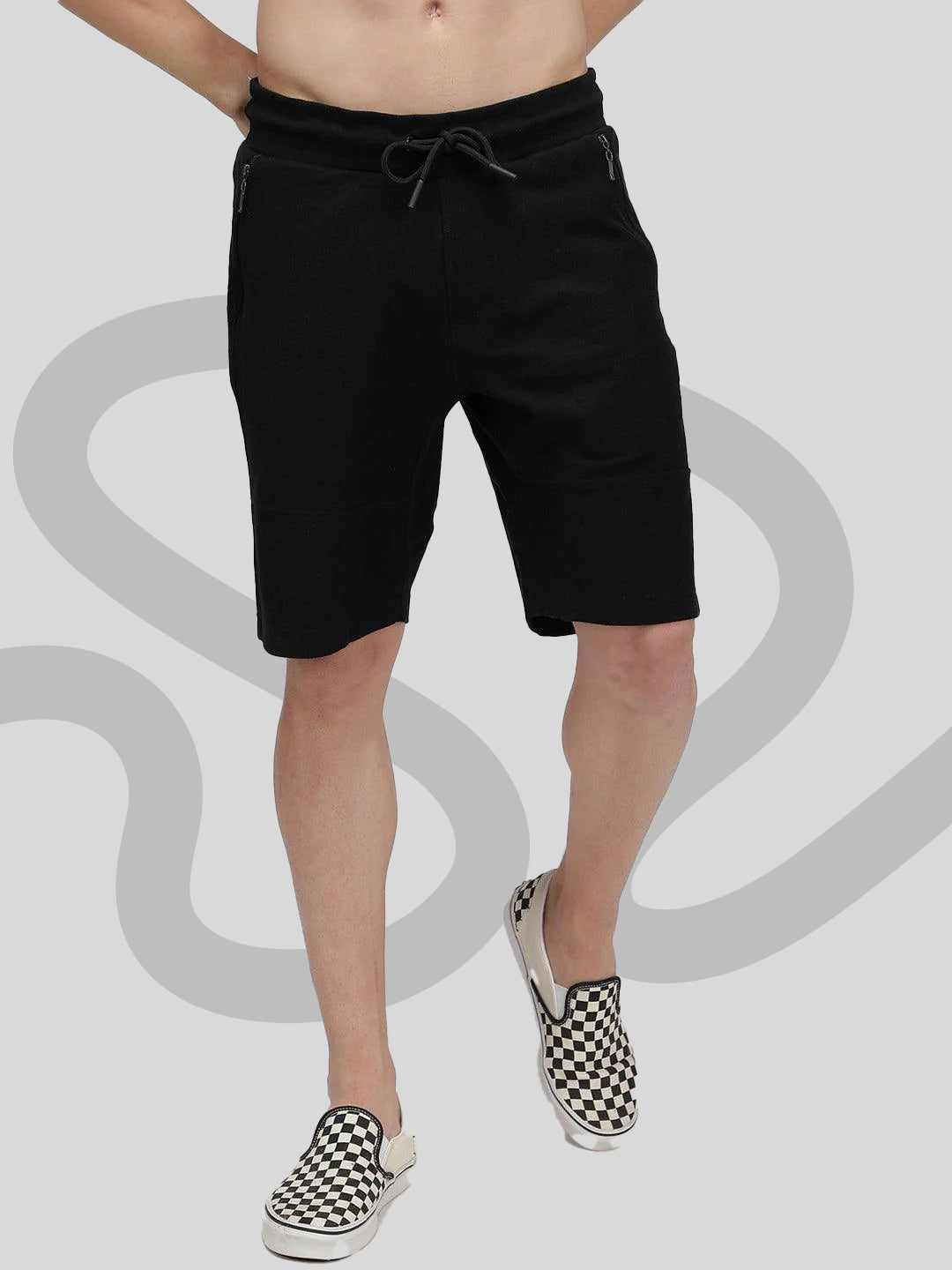 Sporto Men's Cotton Bermuda Shorts - Black