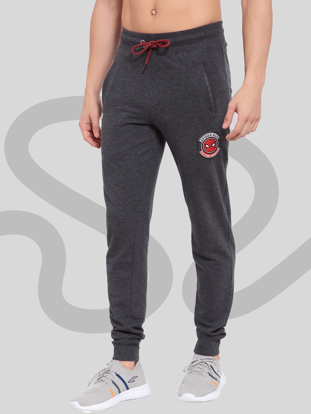 Men's Spider man Joggers - Anthra Melange