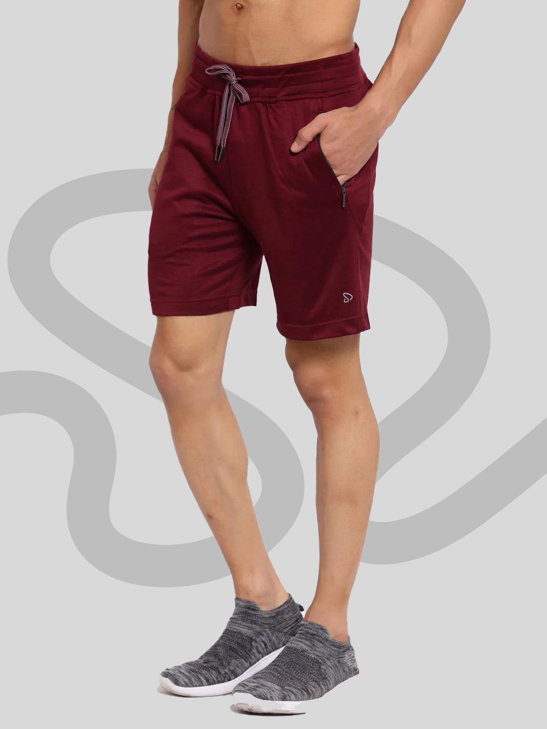 Sporto Men's Solid Lounge Shorts - Burgundy