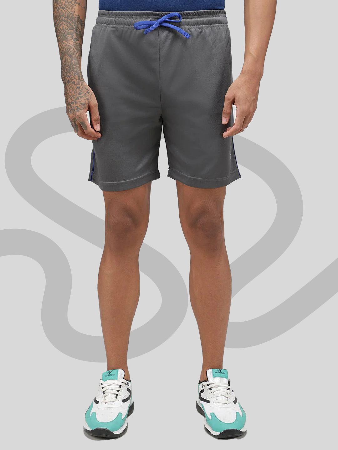 Sporto Men's Gym Athletic Bermuda Shorts - Grey