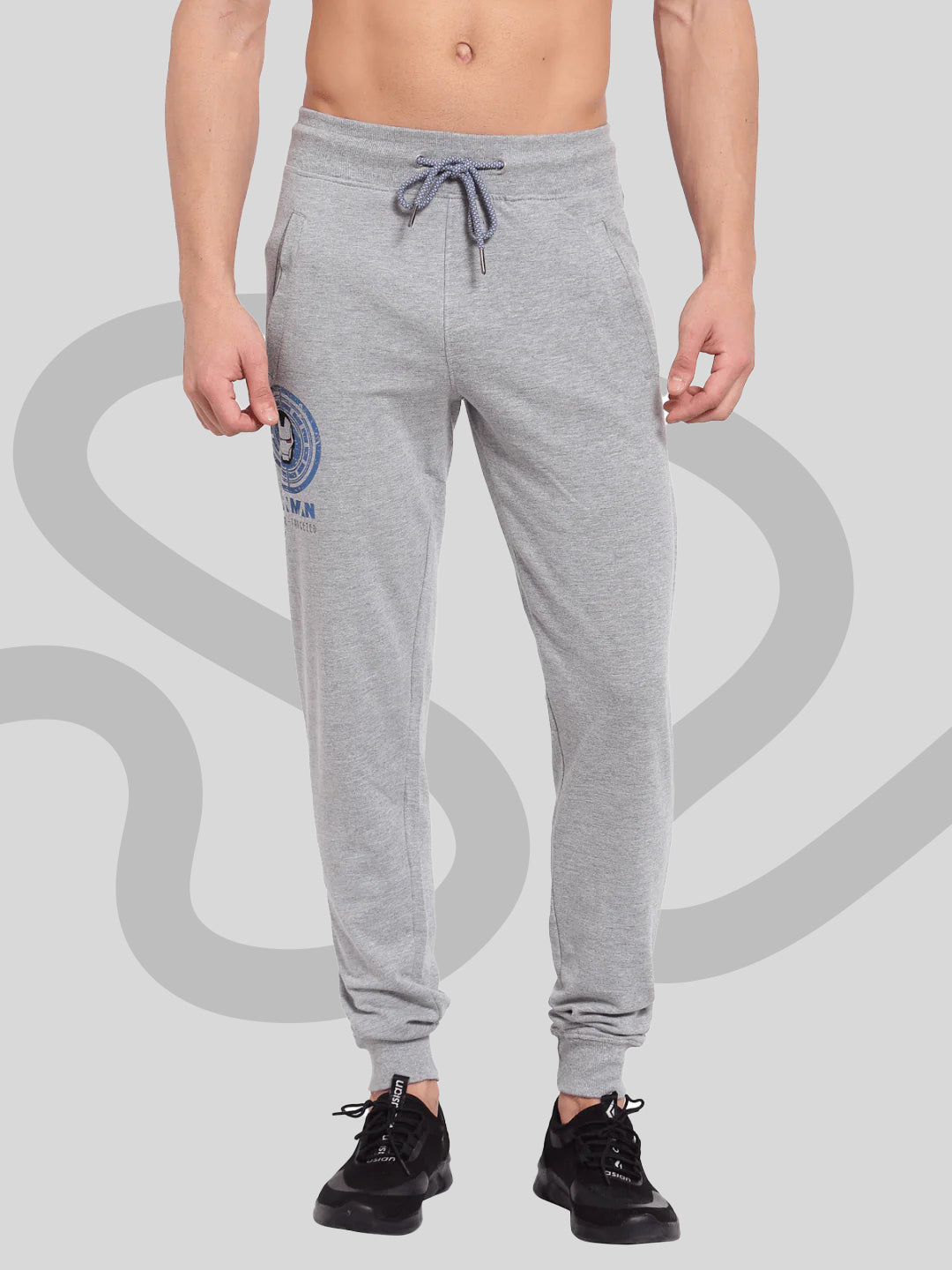 Men's Iron man Joggers - Grey Melange