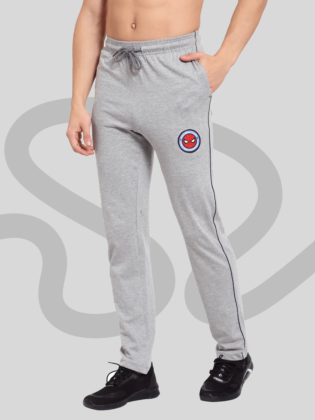 Sporto Marvel Men's Grey Melange Track pant