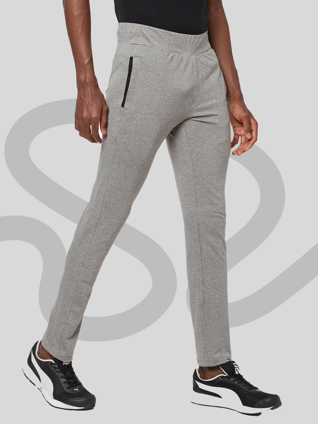 Sporto Men's Terry Knit Grey Melange Track pant