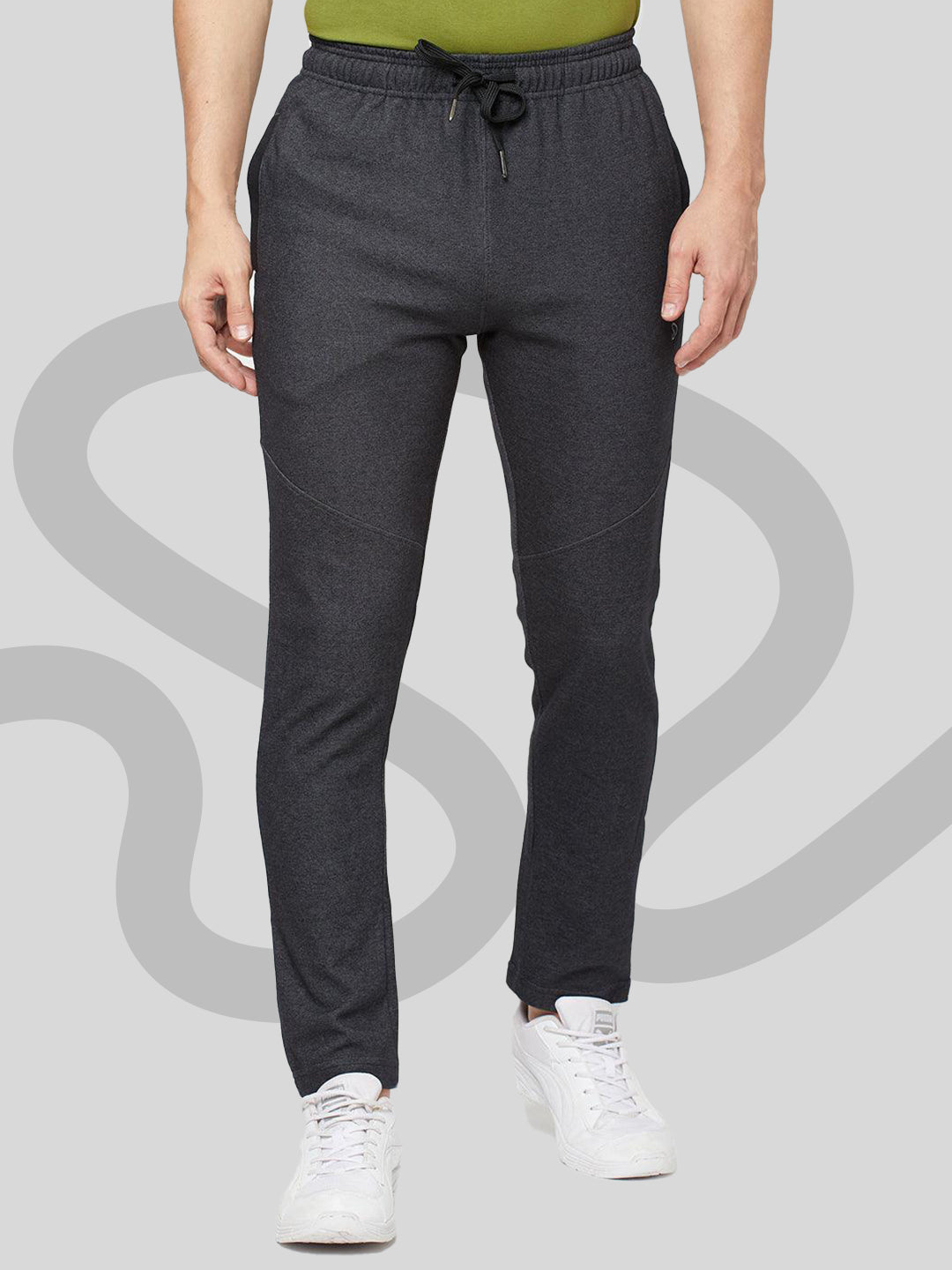 Sporto Men's Double Knit Charcoal Track Pant