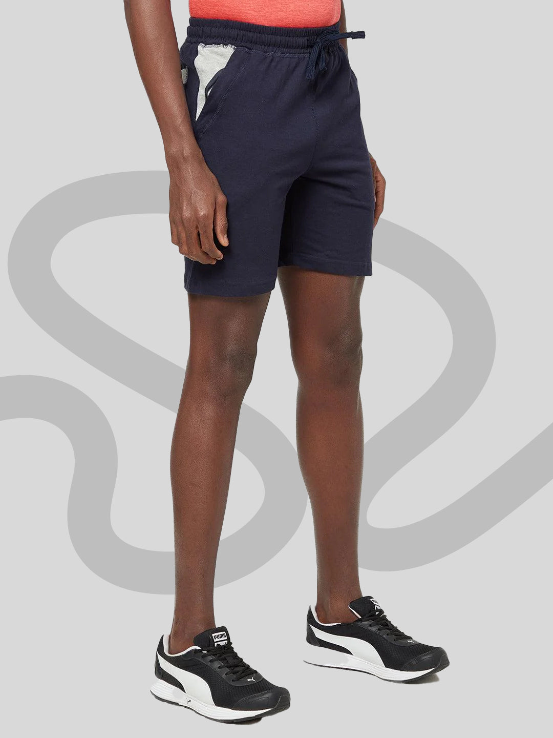 Sporto Men's Solid Casual Lounge Shorts - Navy