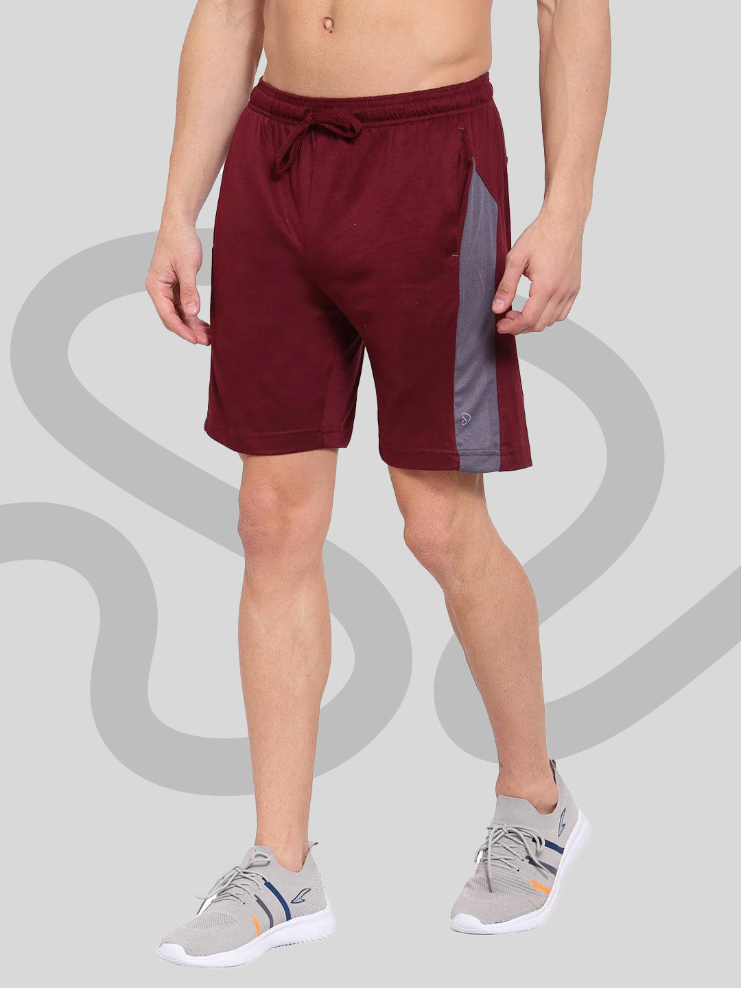 Sporto Men's Solid Casual Lounge Shorts - Burgundy