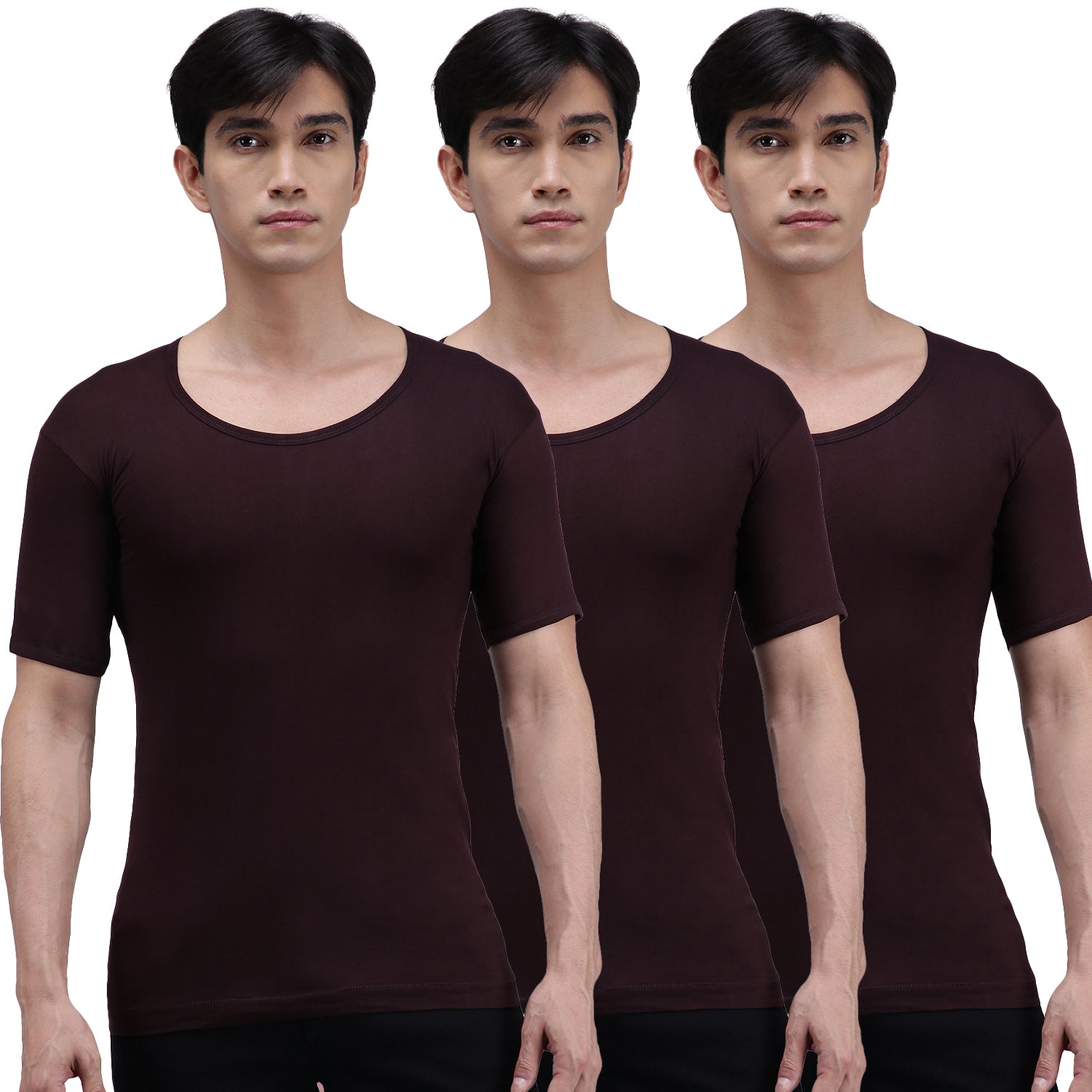 Amul Comfy Men's Cotton Round Neck Vest Pack of 3