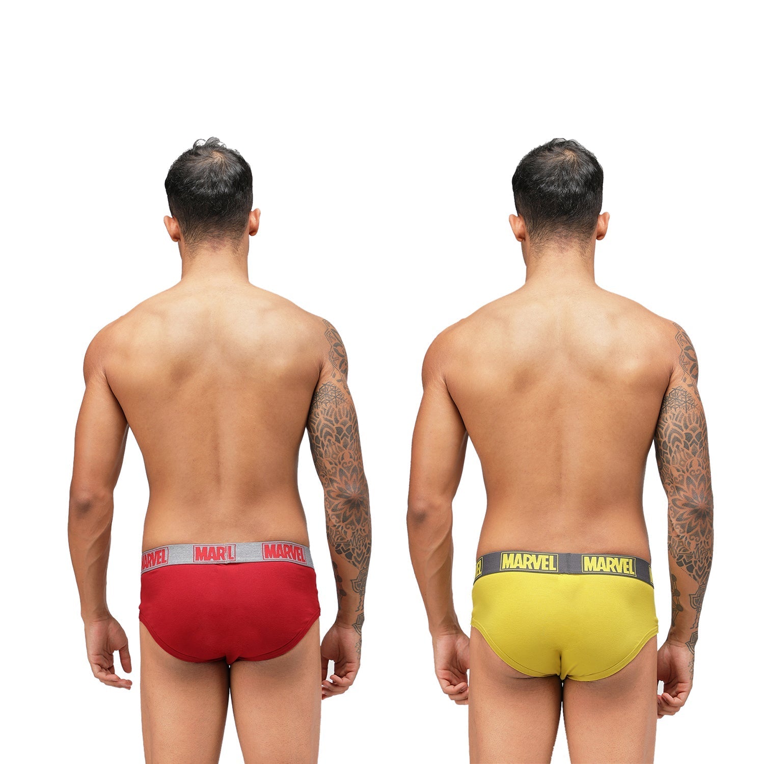 Men's Marvel Brief Pack of 2 - Chinese Red+Castle Rock