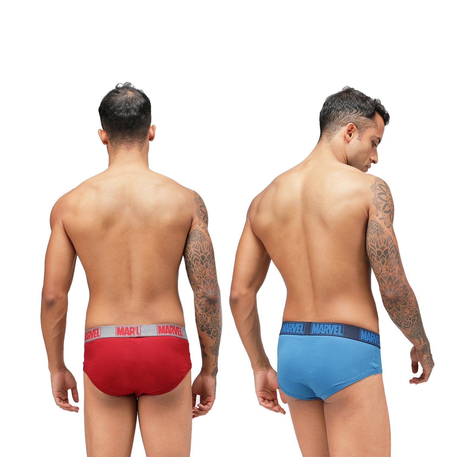 Men's Marvel Brief Pack of 2 - Chinese Red+Sky Diver