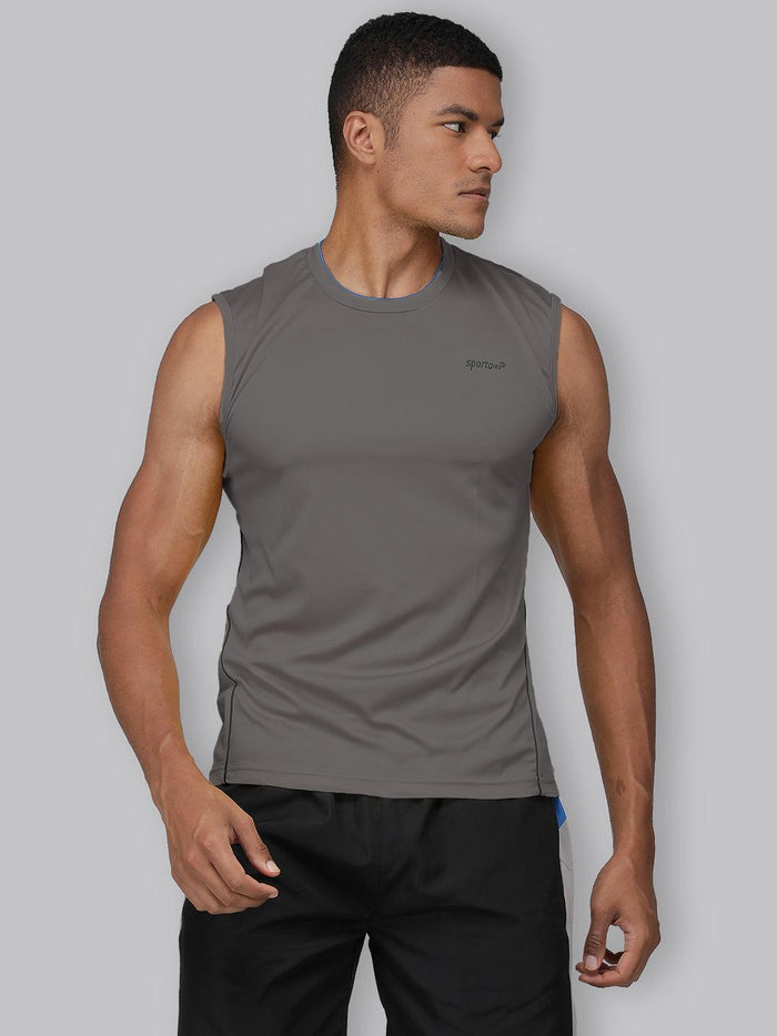 Sporto Men's Sleeveless Gym wear - Charcoal