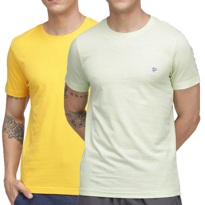 Sporto Men's Round Neck Cotton T-shirt (Pack of 2)