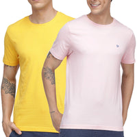 Sporto Men's Round Neck Cotton T-shirt (Pack of 2)