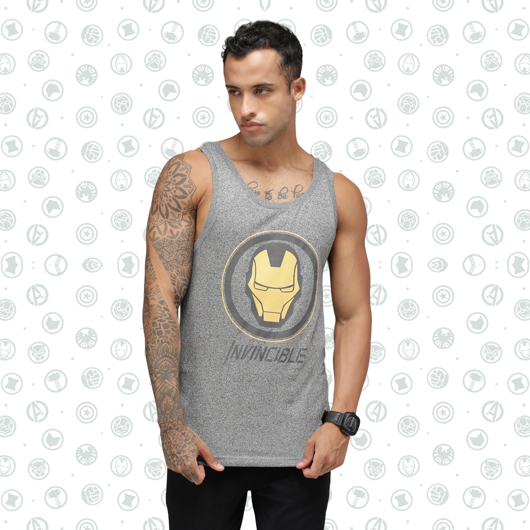 Zoiro Men's Marvel Singlet Vest - Iron Man