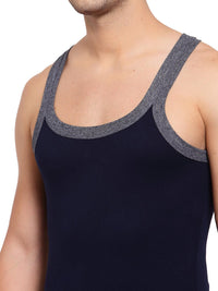 Sporto Mens Round Neck Solid Gym Vest Super Soft Cotton Pack Of 2