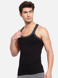 Sporto Mens Round Neck Solid Gym Vest Super Soft Cotton Pack Of 2