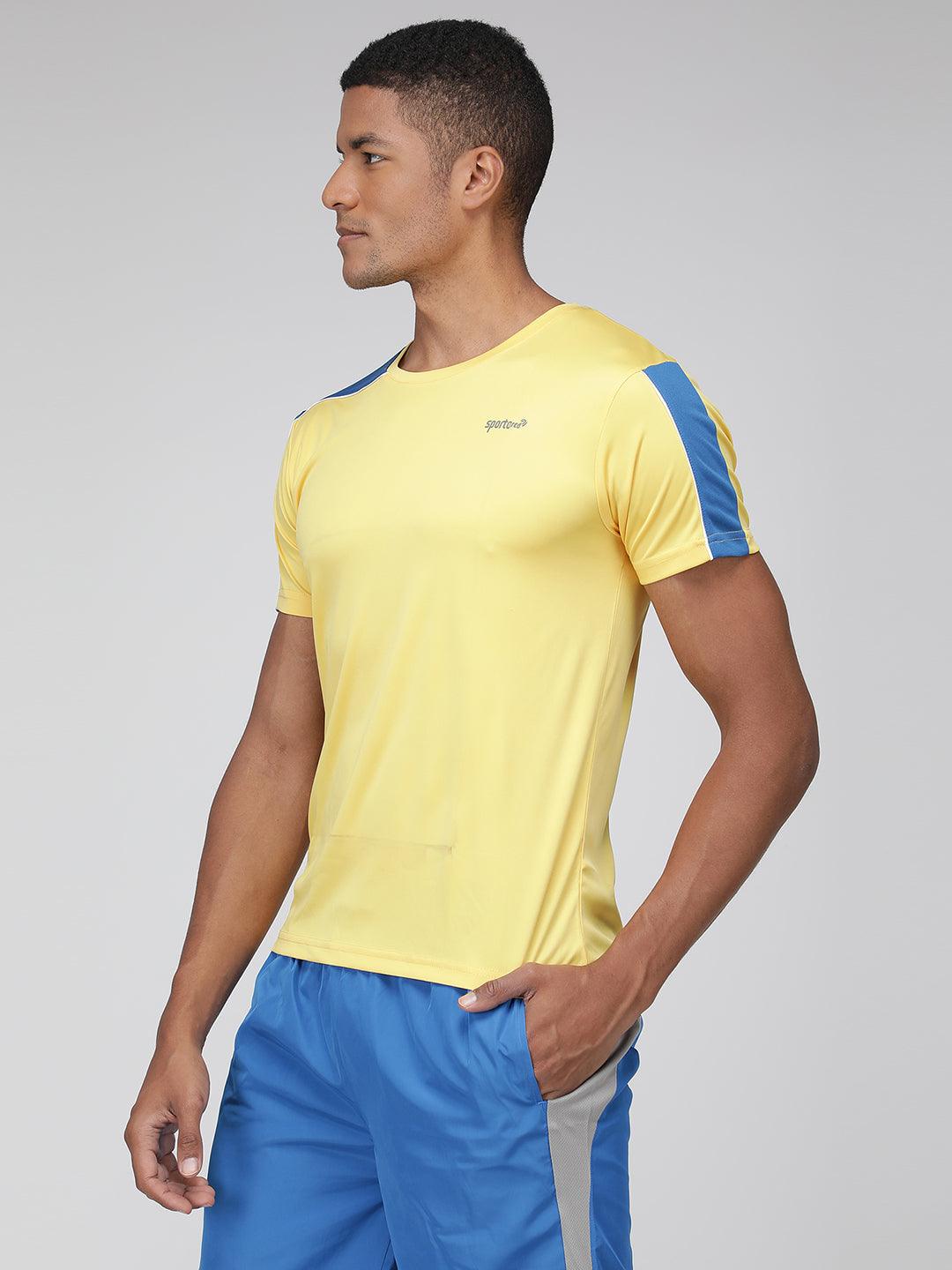 Sporto Men's Athletic Jersey Quick Dry T-Shirt - Yellow