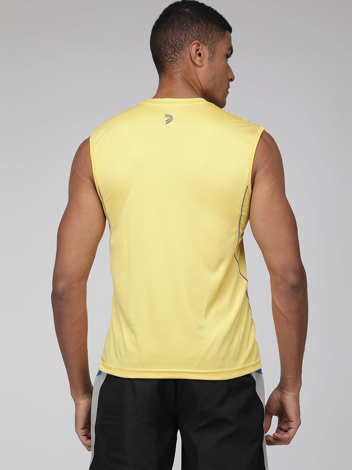 Sporto Men's Sleeveless Gym wear - Yellow