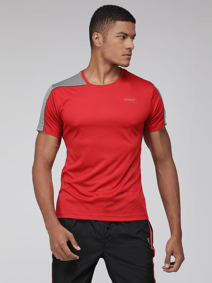 Sporto Men's Athletic Jersey Quick Dry T-Shirt - Red