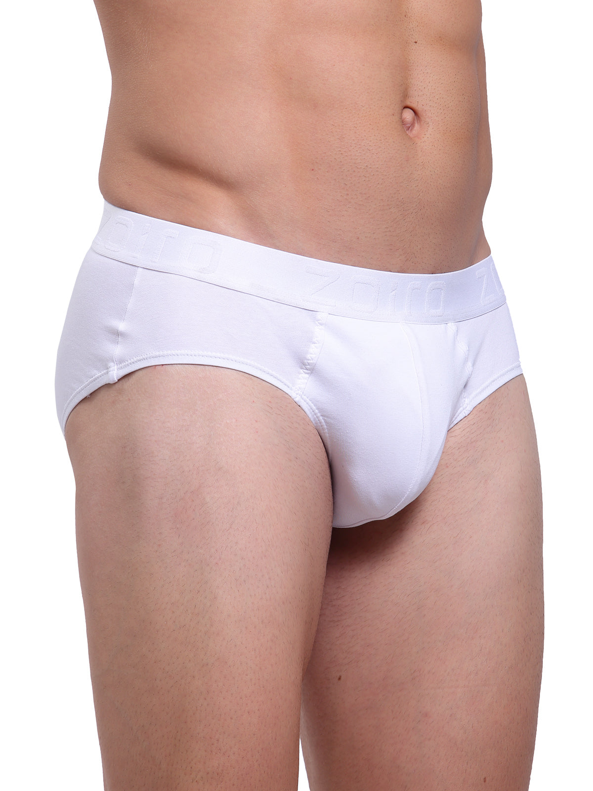 Zoiro Men's Soft Classics Brief (Pack of 2) - White