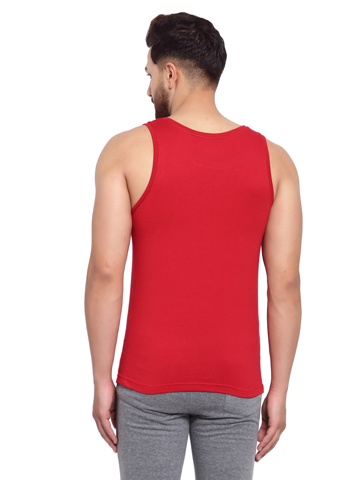 Men's Printed Gym Vest - Red