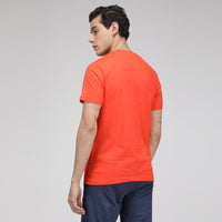 Sporto Men's V Neck T-Shirt - Pack of 2 [Tangerine & Mimosa]