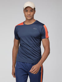 Sporto Men's Athletic Jersey Quick Dry T-Shirt - Navy