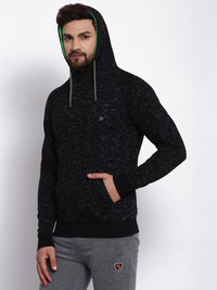 Sporto Men's Hoodie Sweatshirt - Black & White Inject