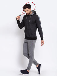 Sporto Men's Hoodie Sweatshirt - Black Jaspe