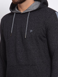 Sporto Men's Hoodie Sweatshirt - Black Jaspe