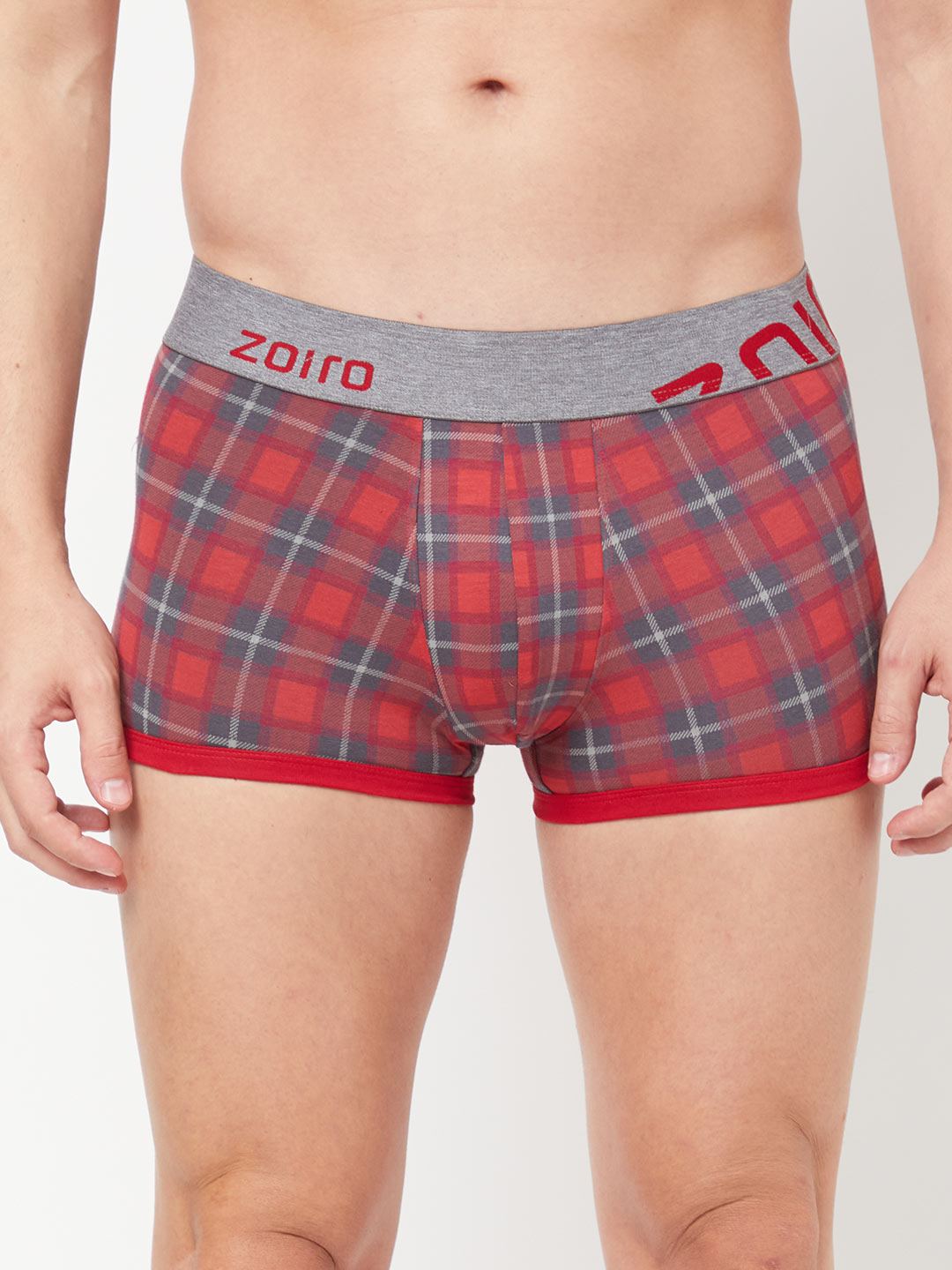 Zoiro Men's Cotton Trends Trunk - Red