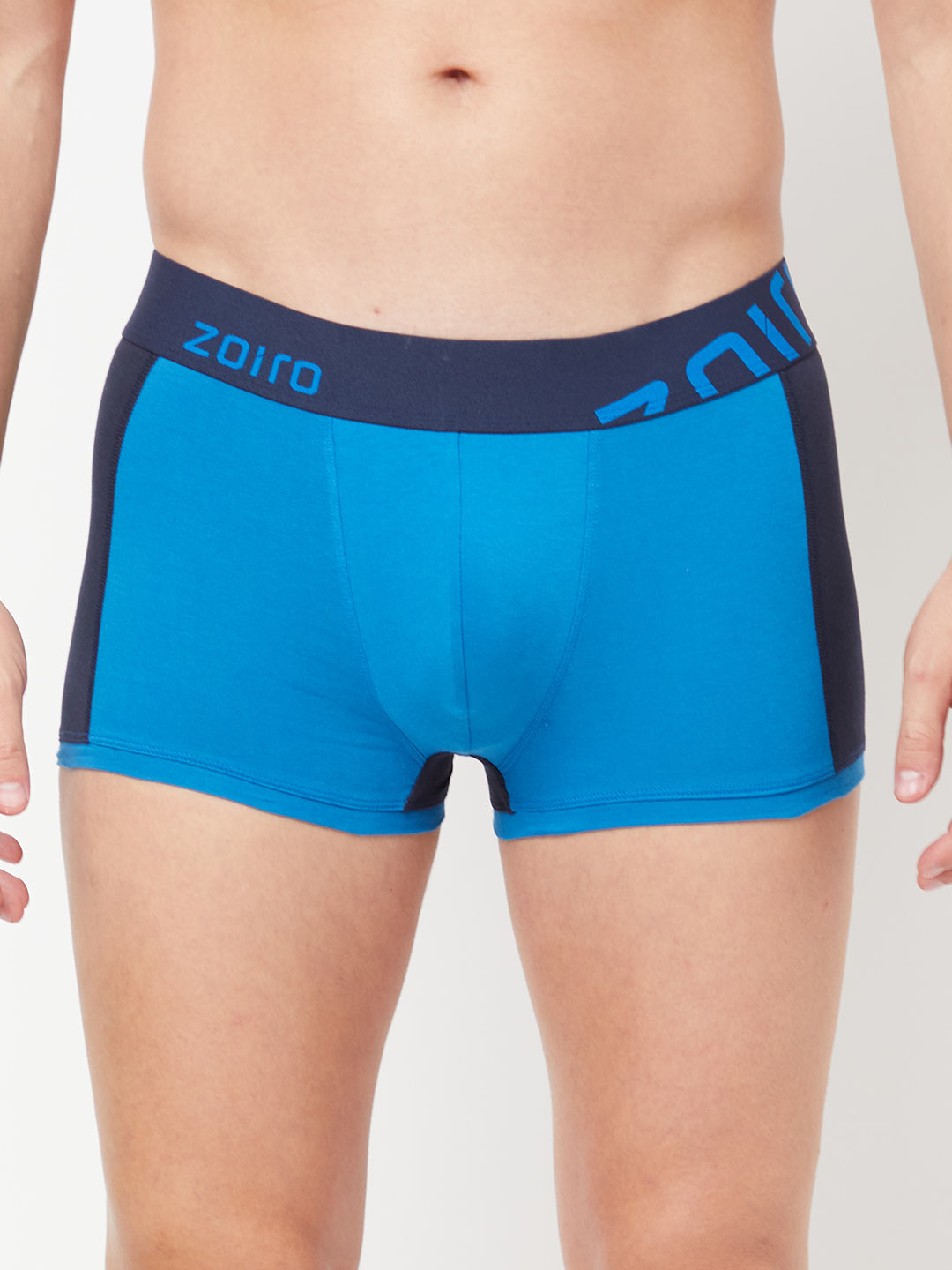 Zoiro Men's Cotton Trends Trunk - Directory Blue/Total Eclipse