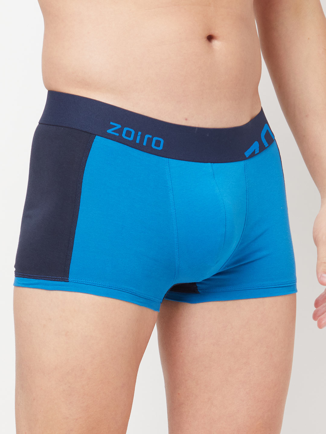 Zoiro Men's Cotton Trends Trunk - Directory Blue/Total Eclipse